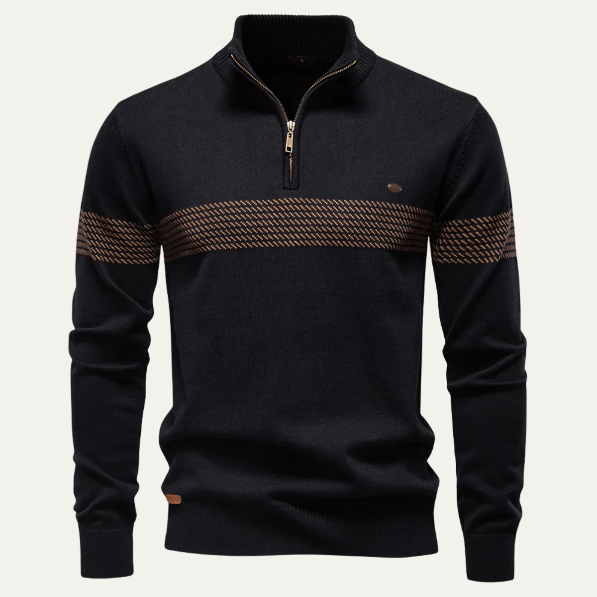 Smart Men's Zip Knit Casual Sweater