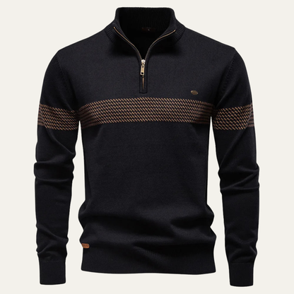 Smart Men's Zip Knit Casual Sweater