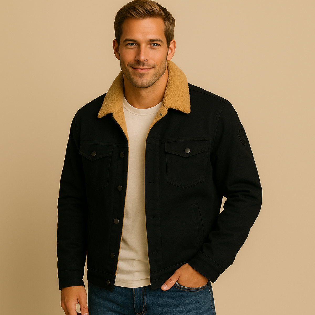 Waterproof Men's Fleece Jacket - Warm Outdoor Coat