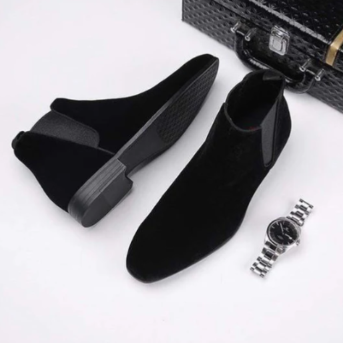 Luxury Suede Chelsea Men's Ankle Boots