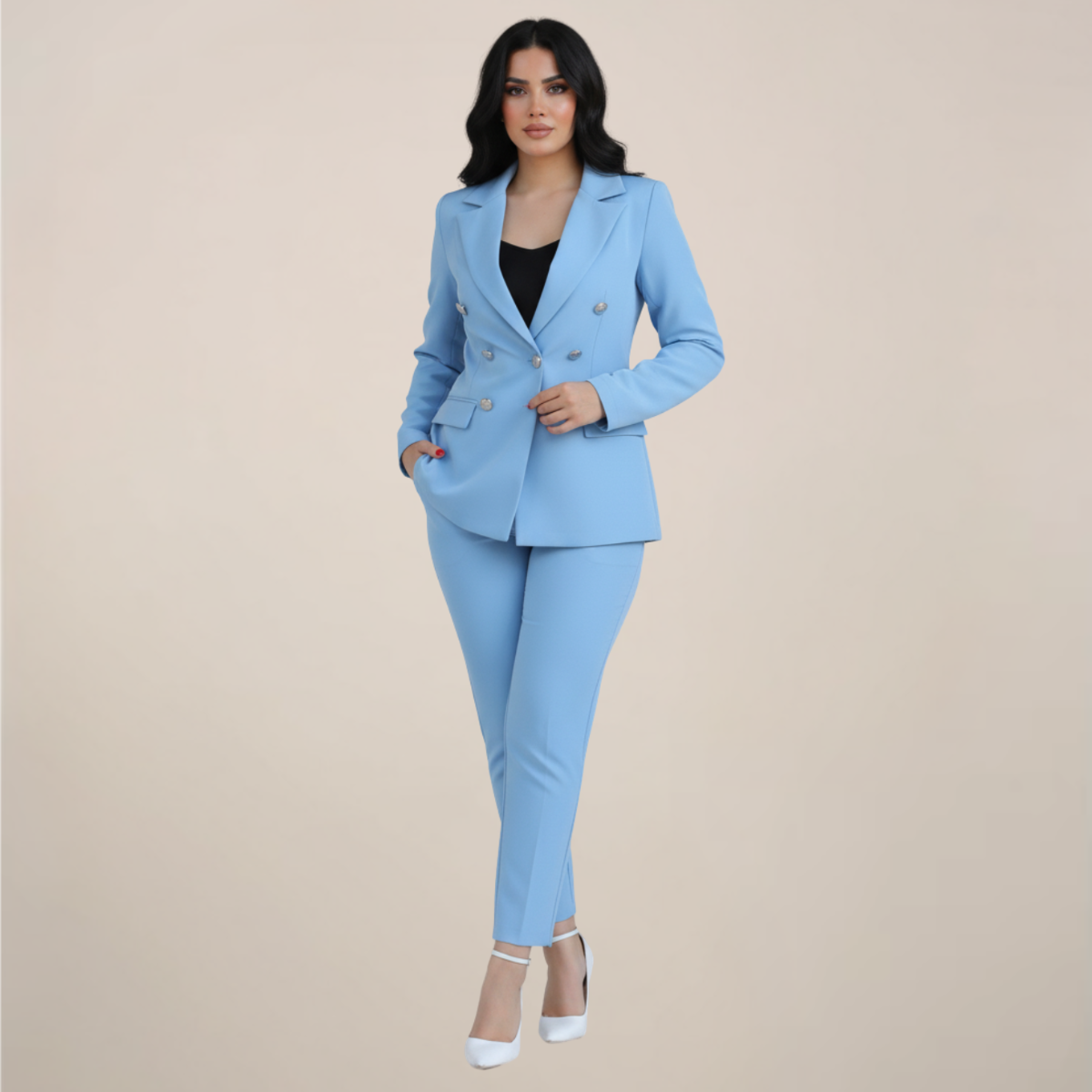 Stylish Women's Suit Jacket and Trousers Set - Nocini