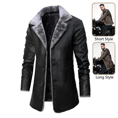 Warm Sheepskin Leather Jacket