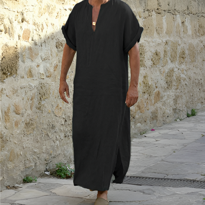 Casual Short Sleeve Shirt Dress for Men - Nocini