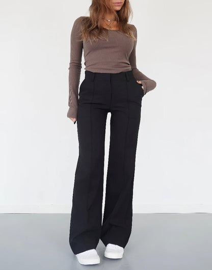 Ladies Comfort Fit Straight Leg Pants