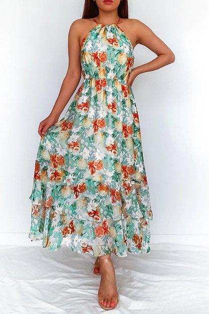 Lovely Maxi Dress - Halter Neck - Flowy and Comfortable