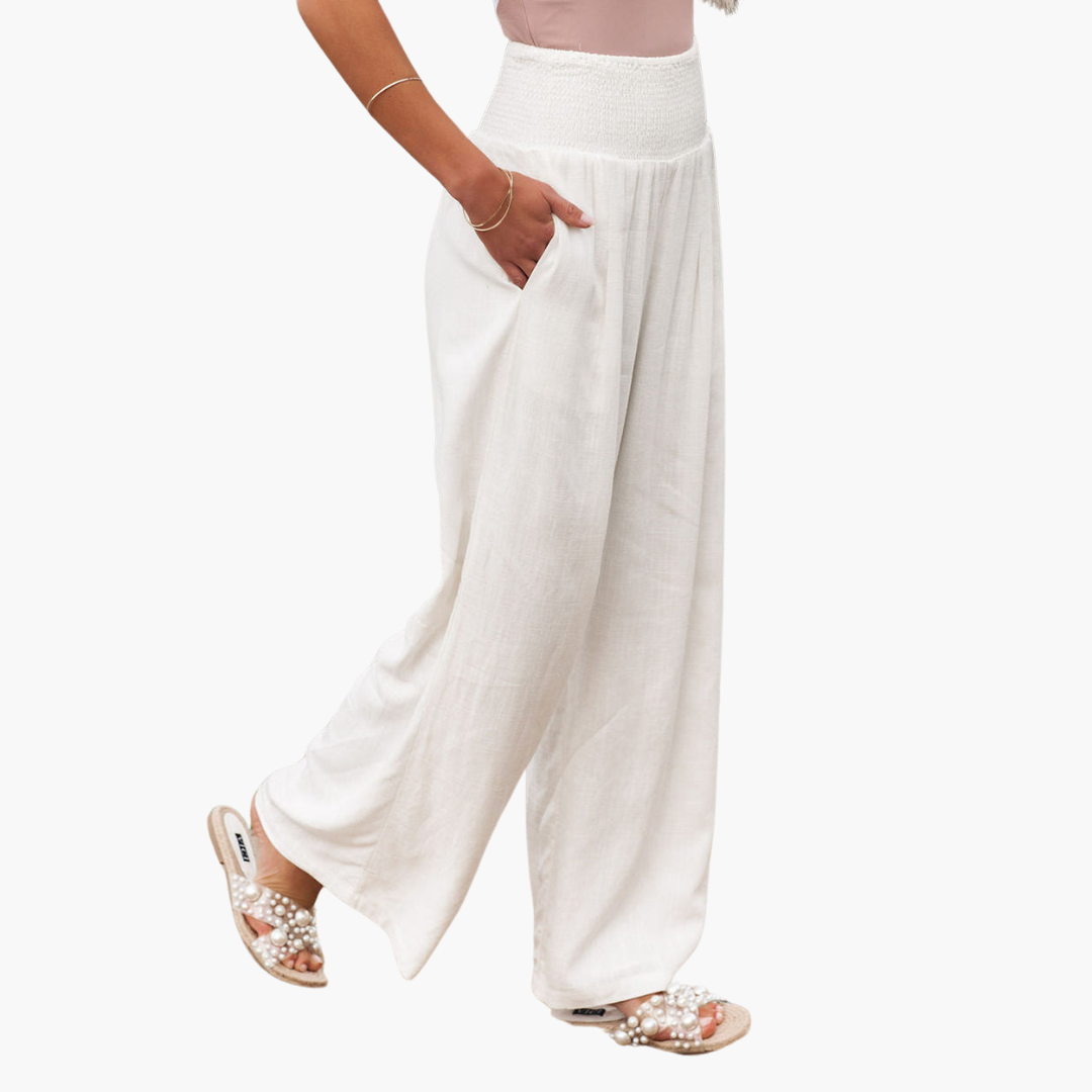 Loose Fit Ladies Summer Trousers - Olytrend