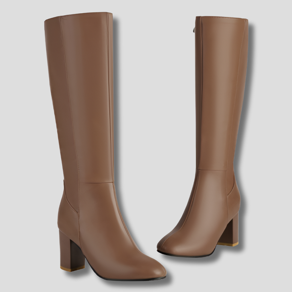 Ladies Tall Zip Up Heel Boots