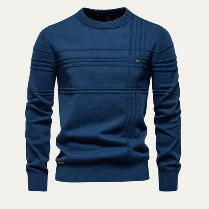 Comfortable Men's Traditional Crew Neck Pullover Sweater