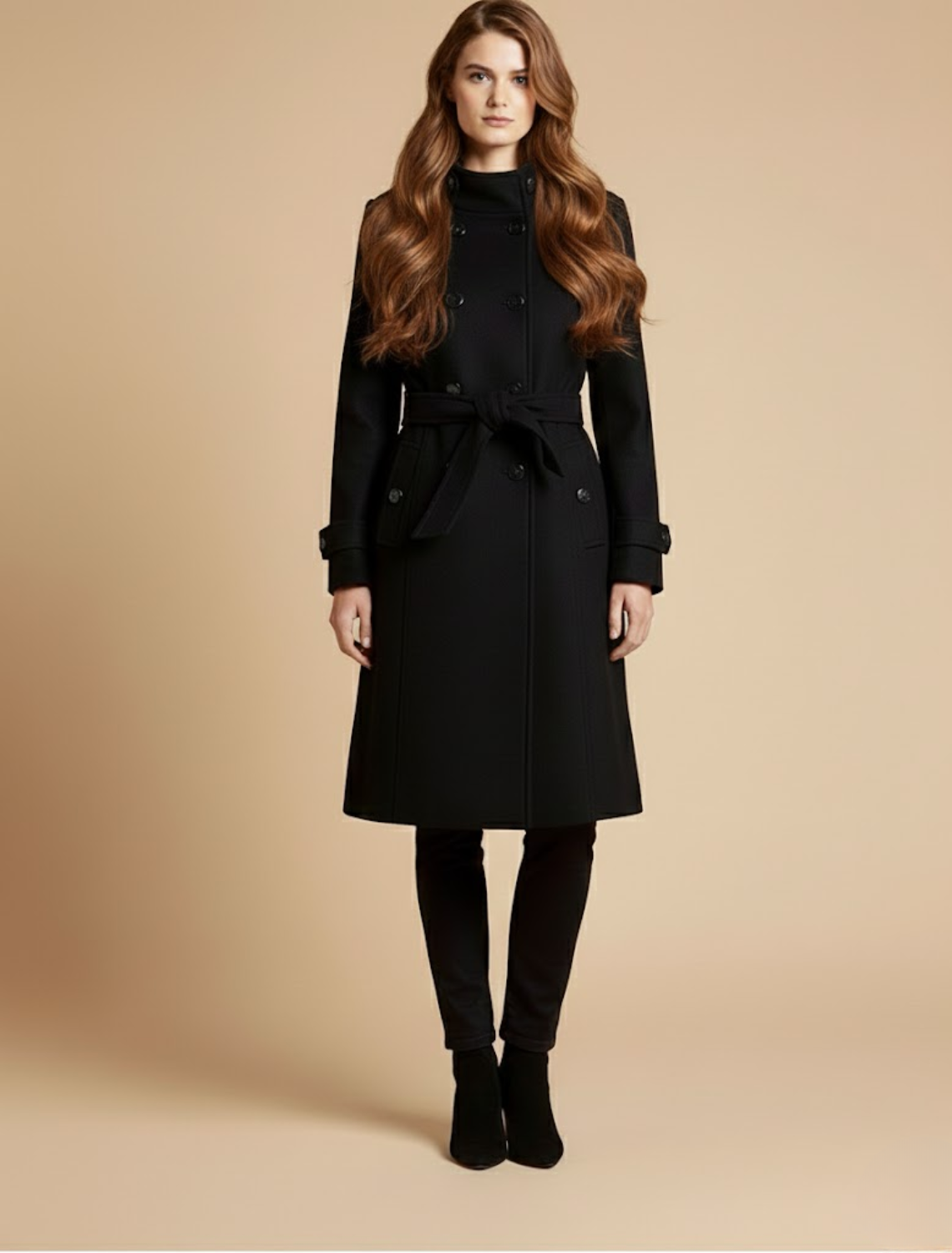 Timeless Fit Women's Coat with Simple Collar - Nocini