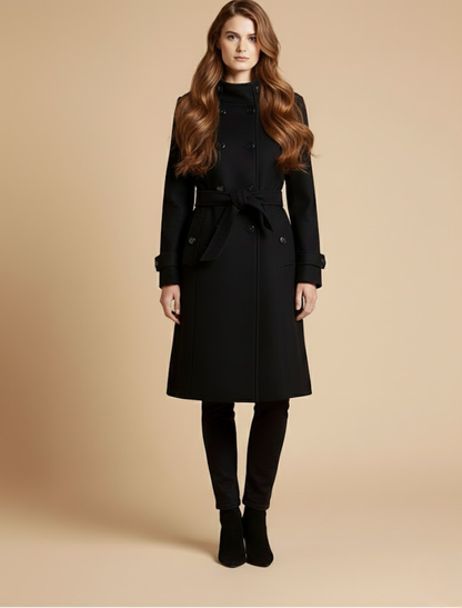 Timeless Fit Women's Coat with Simple Collar - Nocini