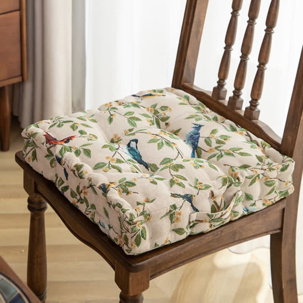 Plush Cushioned Chair Pad with Straps for Outdoor Chairs - Olytrend