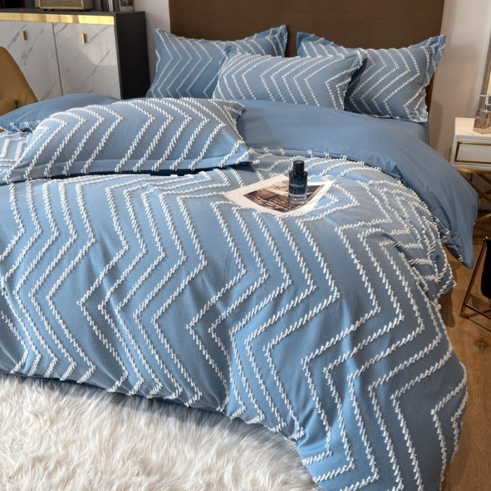 Plush White Comforter Bed Set - Nocini
