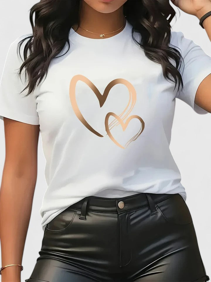 Soft Casual Short Sleeve Tee Shirt - Olytrend