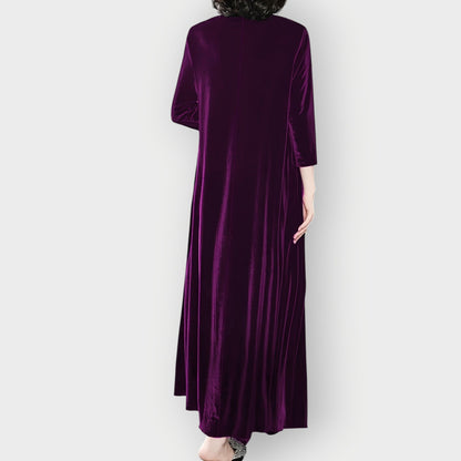 Elegant Soft Maxi Velvet Dress