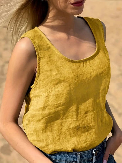 Women's Tank Top Loose Fit Round Neck - Nocini