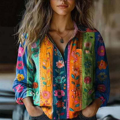 Unique Floral Print Classic Shirt