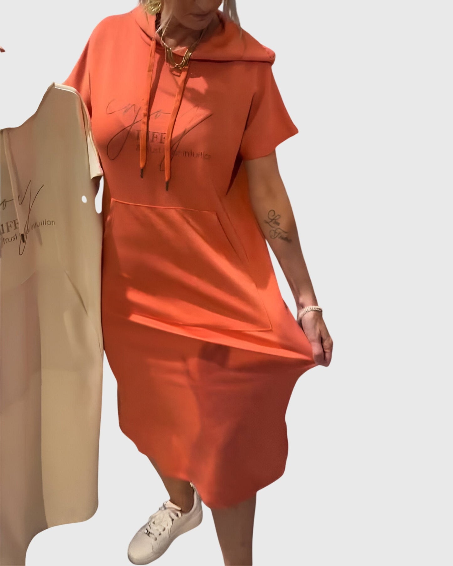 Relaxed Fit Hooded Dress