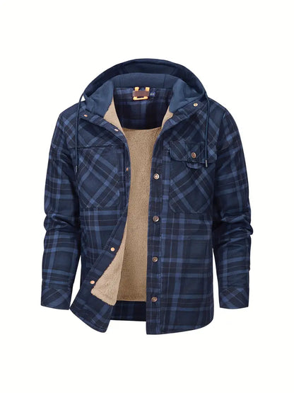Plaid Hoodie Winter Jacket