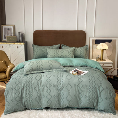 Contemporary Tufted Cotton Bedding Set