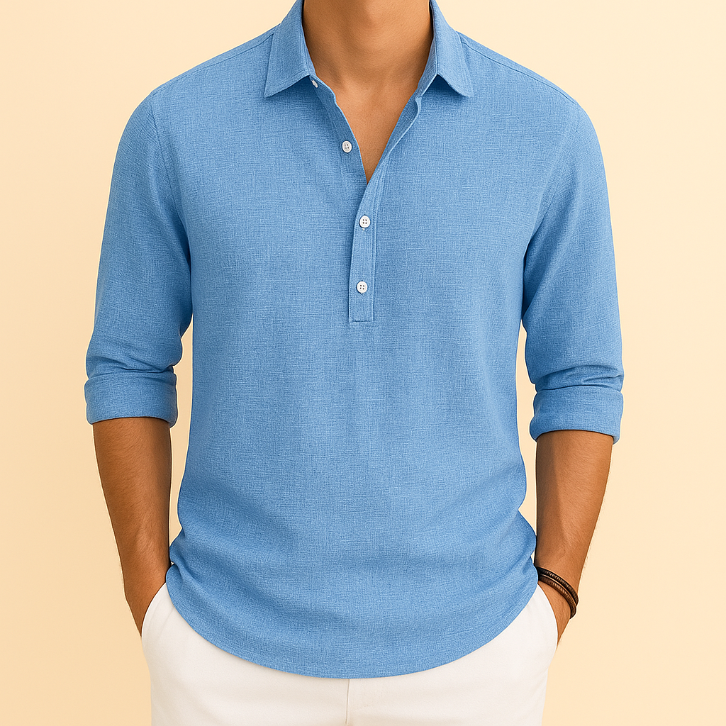 Men's Relaxed Fit Casual Long Sleeve Shirt