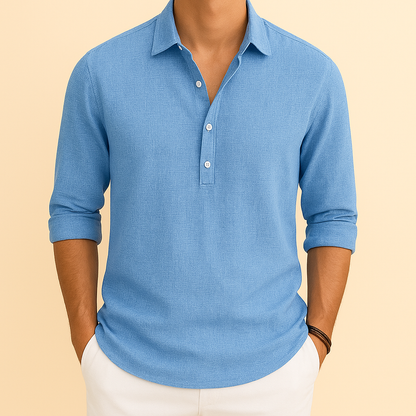 Men's Relaxed Fit Casual Long Sleeve Shirt
