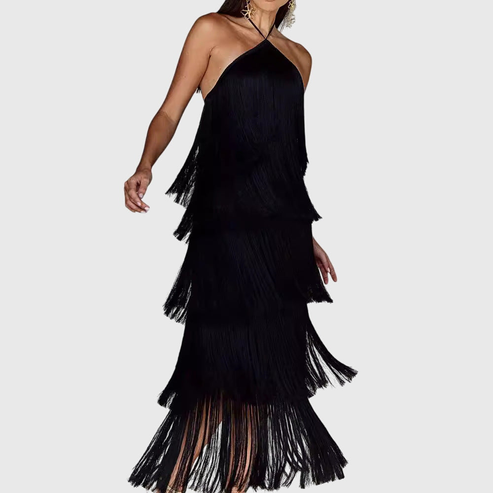 Fringed Fashionable Mini Dress