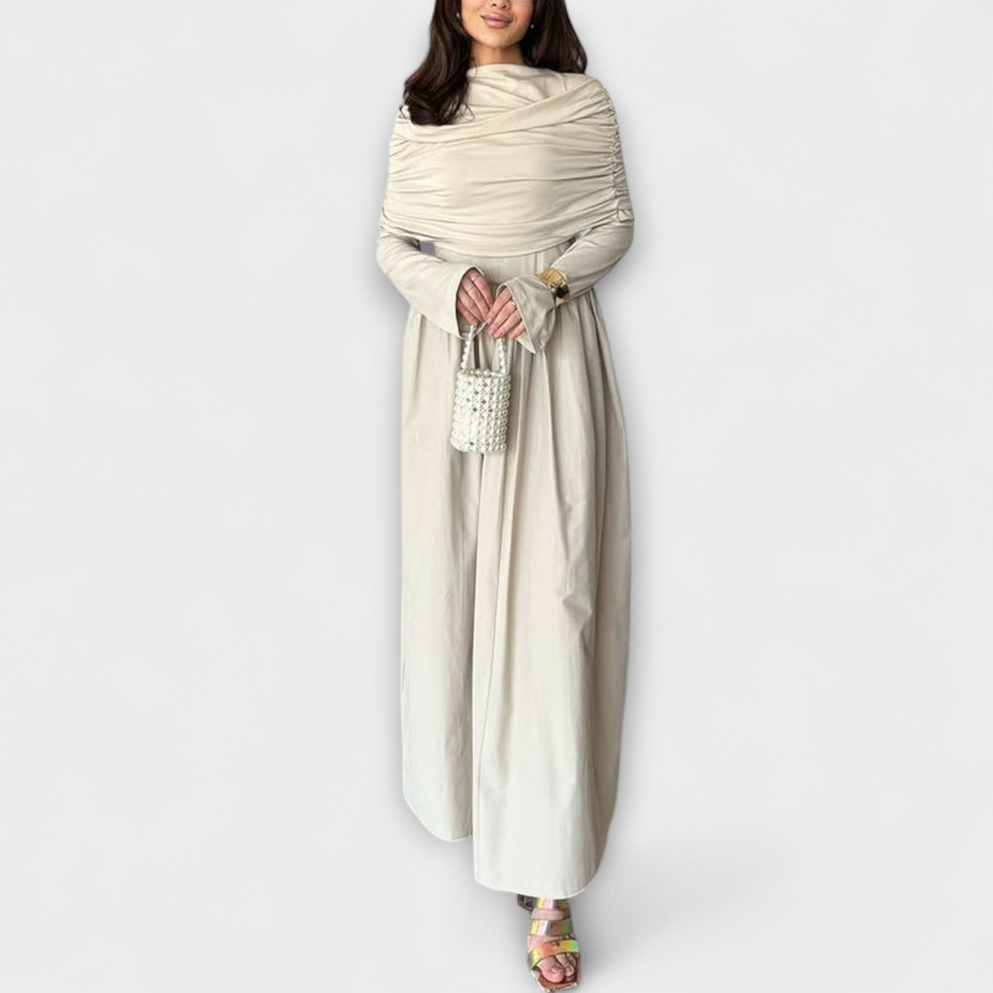 Elegant Casual Folded Dress for Women - Nocini