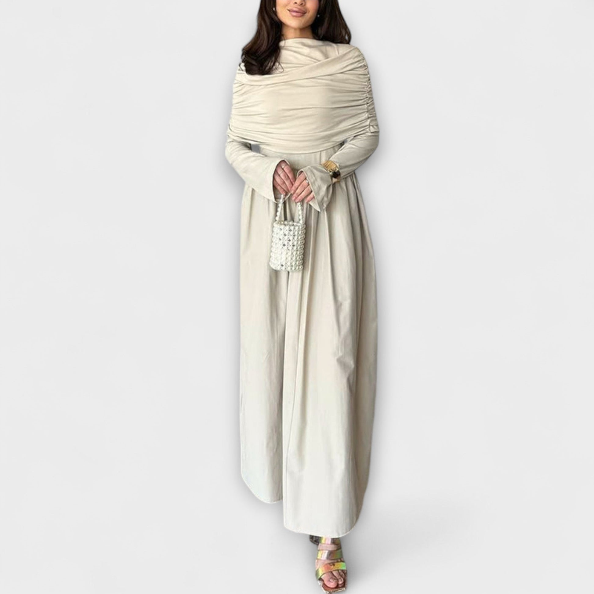 Elegant Casual Folded Dress for Women - Nocini