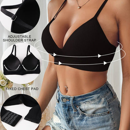 Comfortable Lift Push-Up Bra with Soft Breathable Fabric