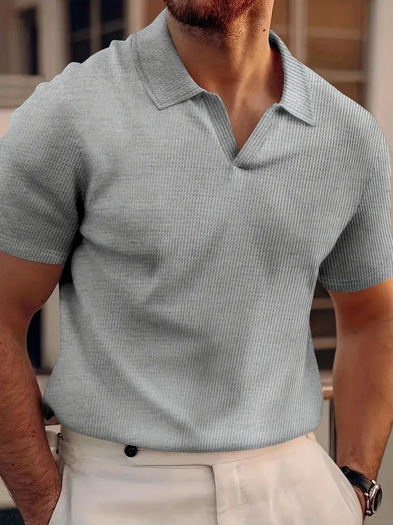 Men's Casual Polo Shirt - Soft Short Sleeve Top