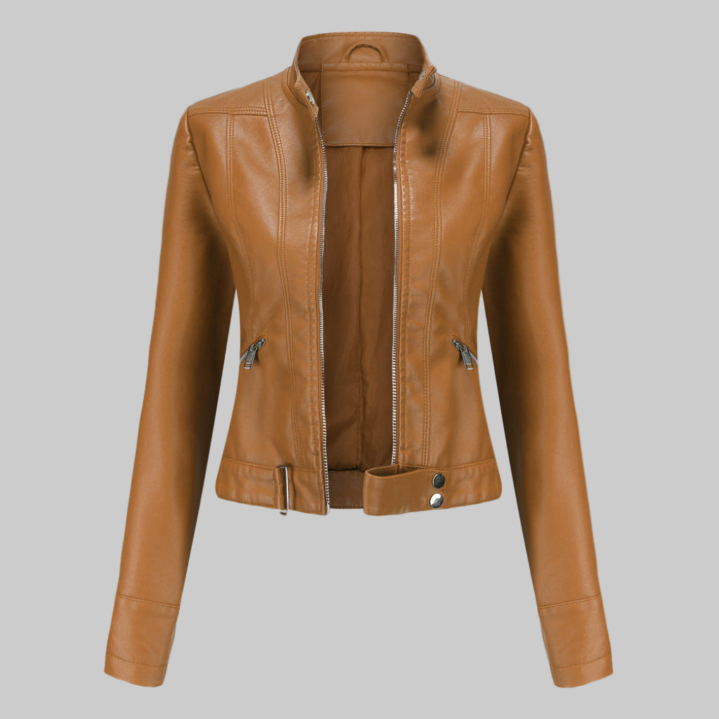 Stylish Women's Leather Coat