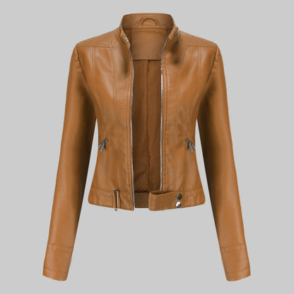 Stylish Women's Leather Coat