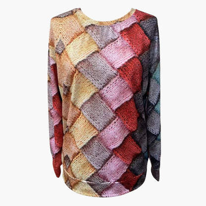 Colorful Women's Knitted Pullover Sweater