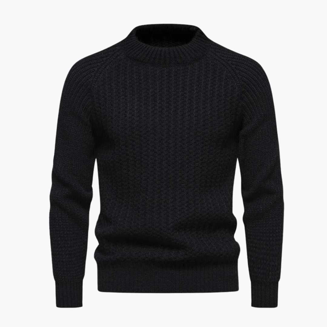 Classic Crew Neck Textured Sweater