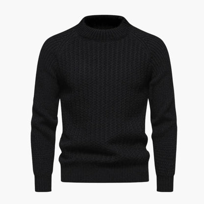 Classic Crew Neck Textured Sweater