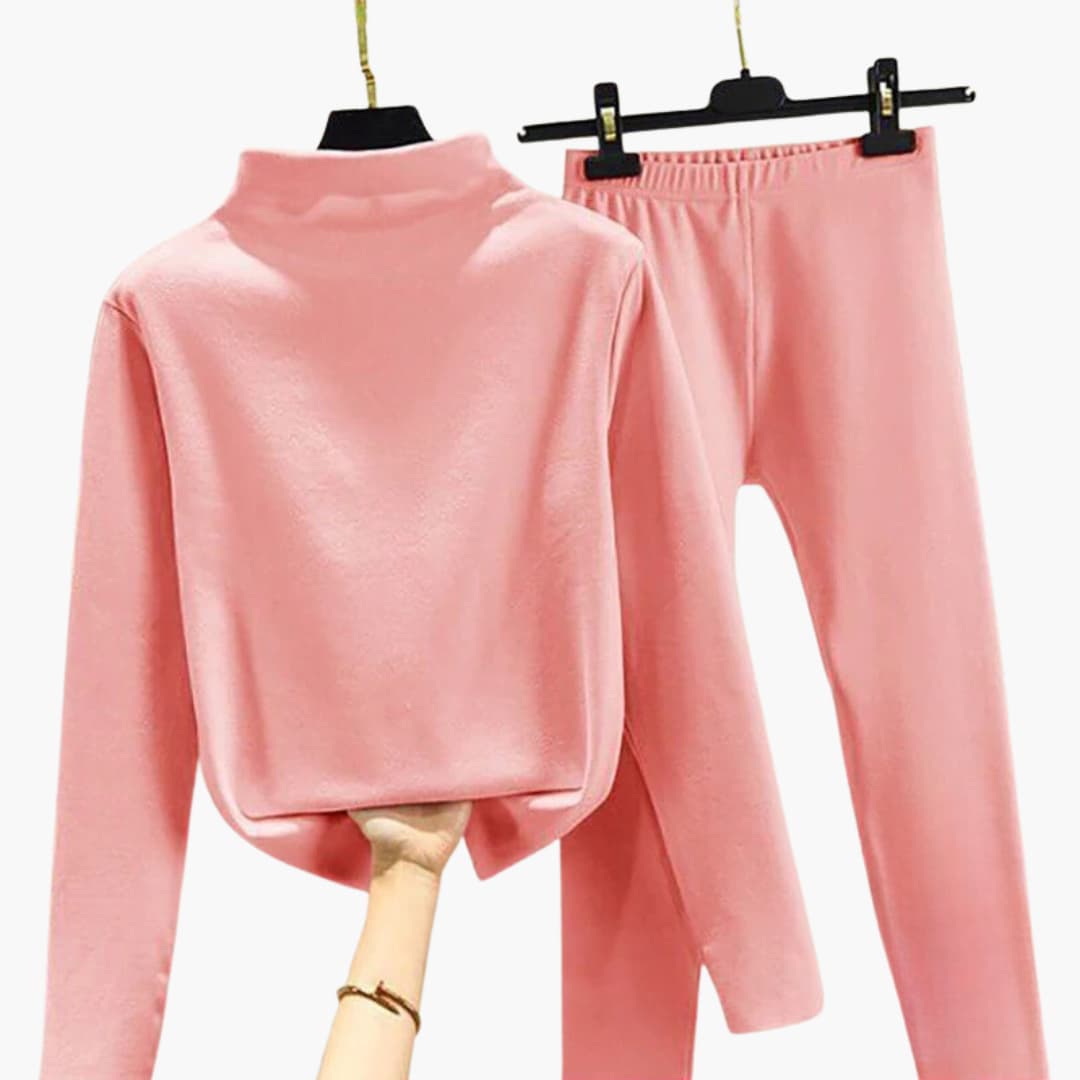 Soft Women's Fleece Sweat Suit with Elastic Waist