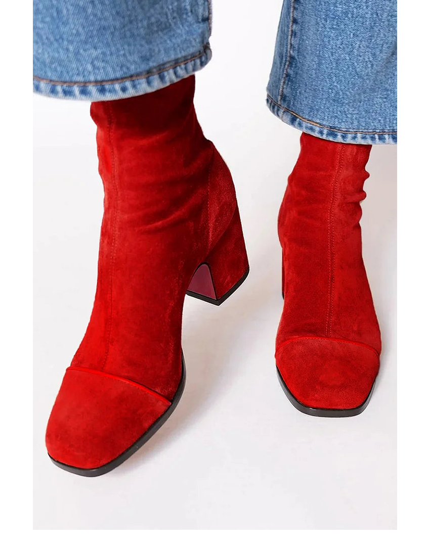 Stylish Low Heel Ankle Boots - Olytrend