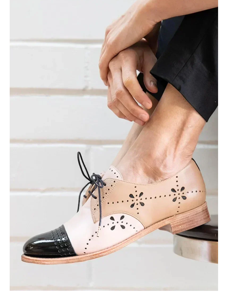 Classic Two Tone Slip On Shoes - Olytrend