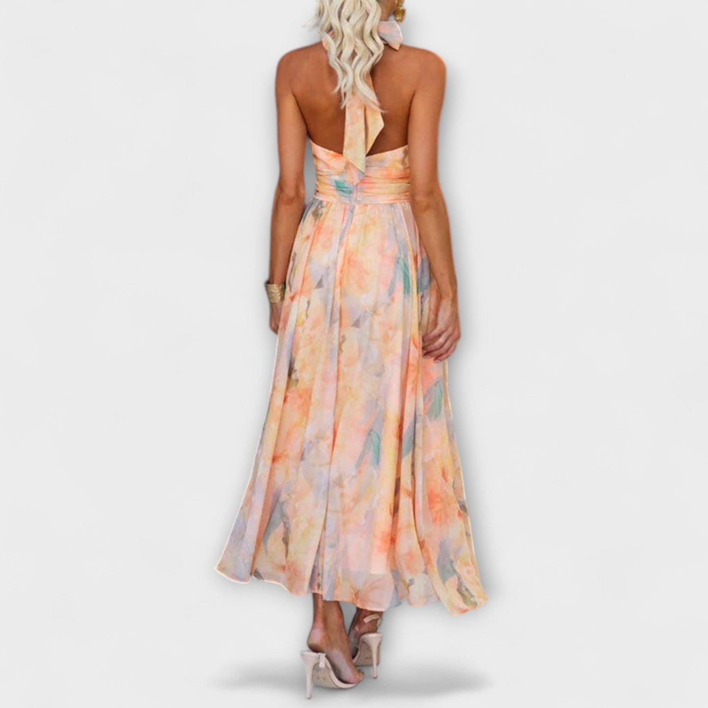 Elegant V-Neck Long Summer Dress