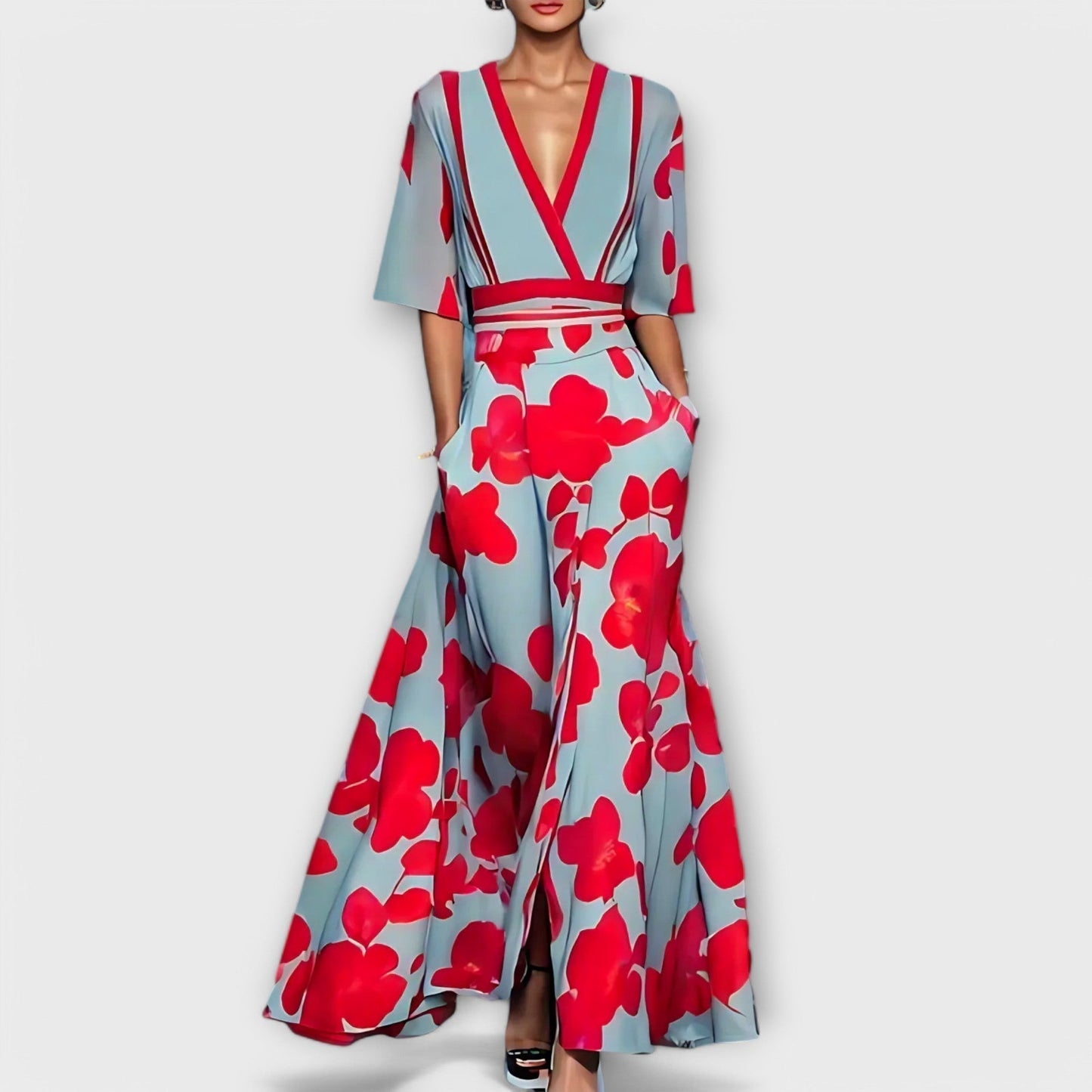 Elegant Flower Bodycon Dress for Women - Nocini