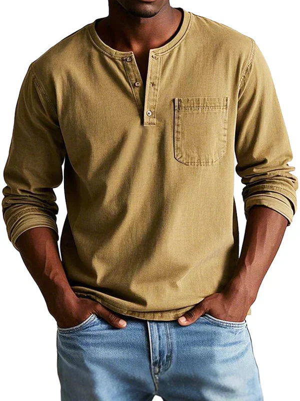 Classic Casual Men's Long Sleeve Shirt