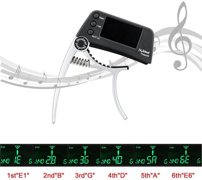 2-in-1 Guitar Capo & Tuner – TuneGrip-Black-The Livary