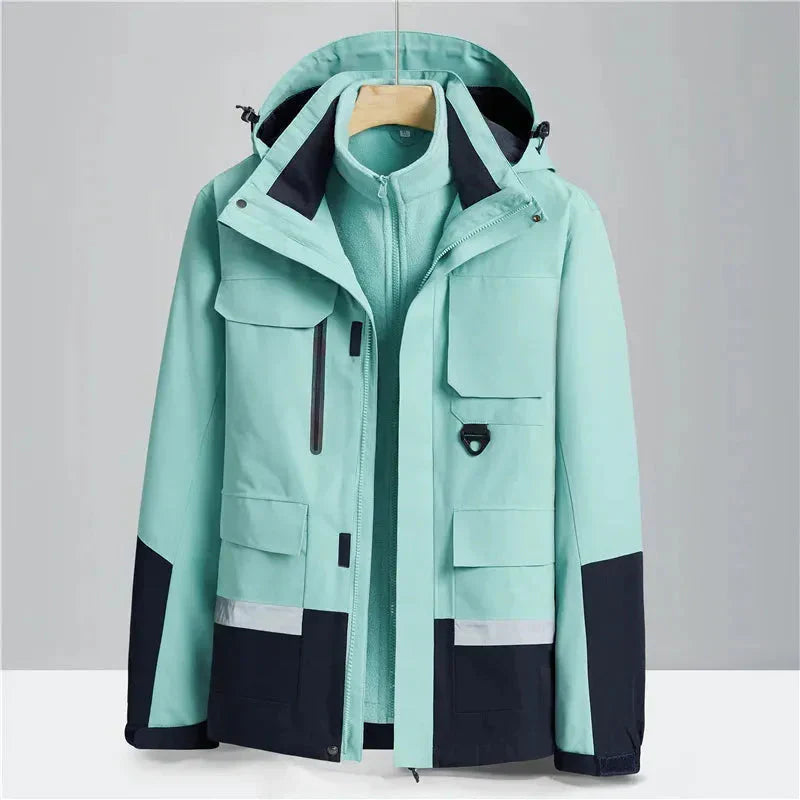 Casual Fit Hooded Outdoor Jacket Set - Nocini