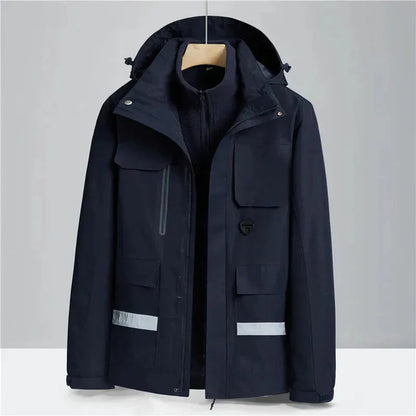 Casual Fit Hooded Outdoor Jacket Set