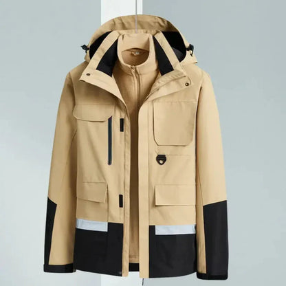 Casual Fit Hooded Outdoor Jacket Set
