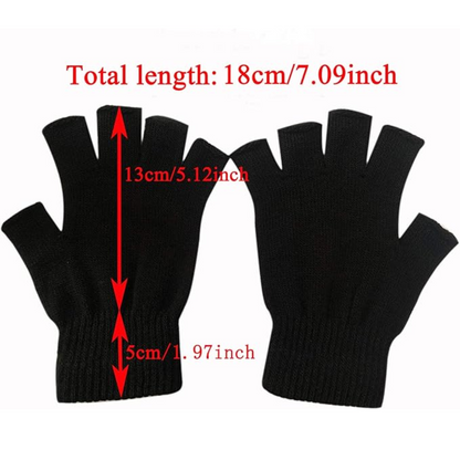 2-Pack Winter Knitted Fingerless Gloves - WarmFlex Set-Nora Luxe