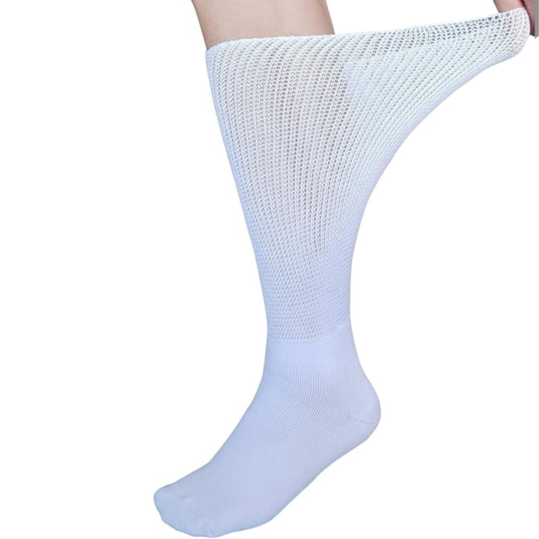 2 Pairs of Comfort Extra Wide Lymphedema & Diabetic Socks - Max-Nora Luxe