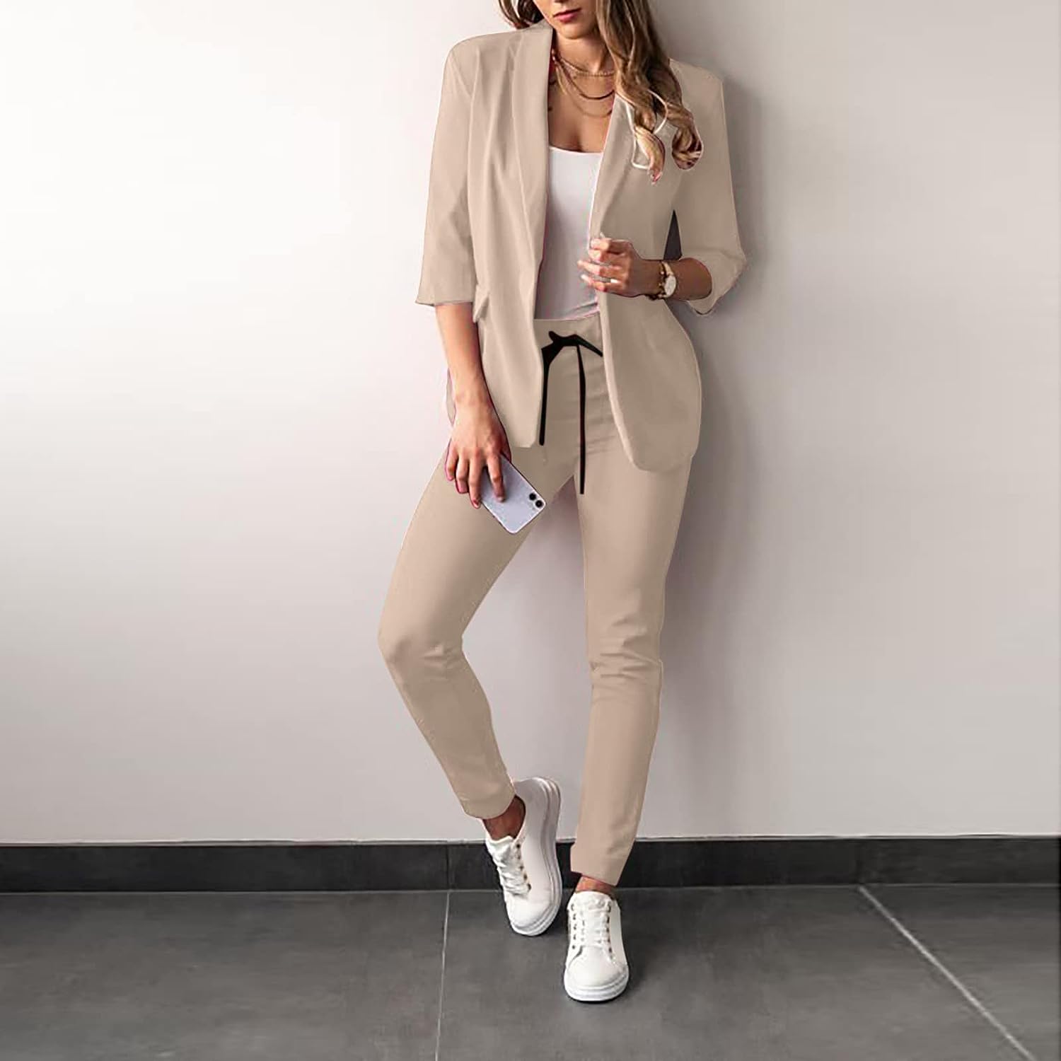 Classic 2-Piece Women's Blazer Suit Set - Pexav