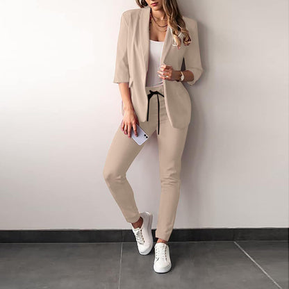 Classic 2-Piece Women's Blazer Suit Set - Pexav