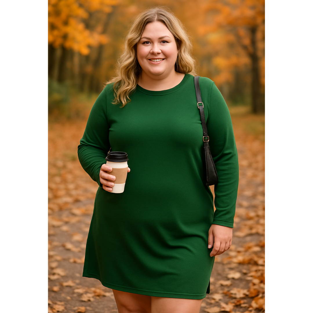 Relaxed Fit Casual Round Neck Dress